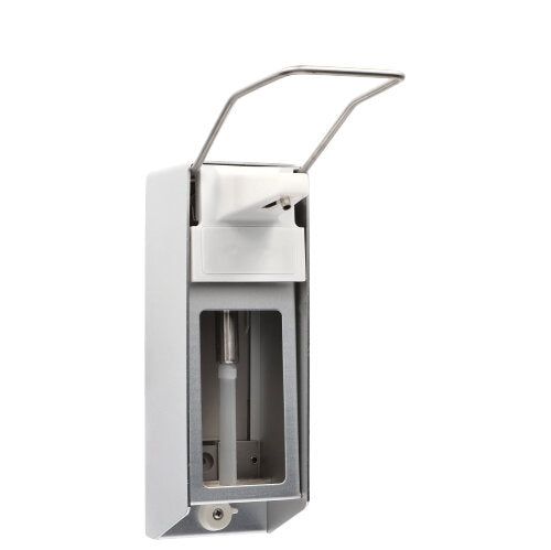 Bild von Medi-Inn Wandspender Aluminium, langer Armhebel, mit Verschlussblende, für 500 ml Euroflaschen