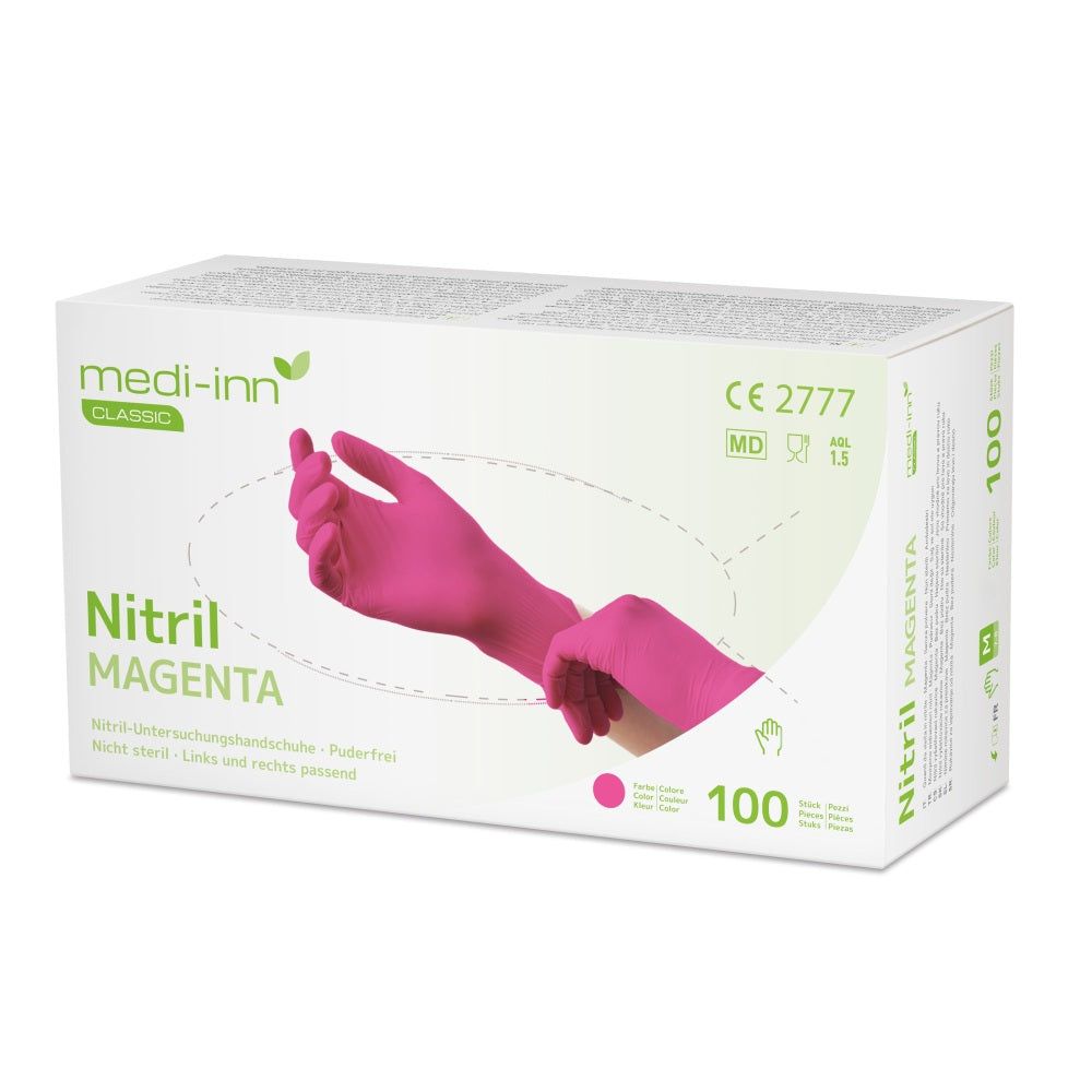 Bild von Medi-Inn Nitril Magenta Einmalhandschuhe
