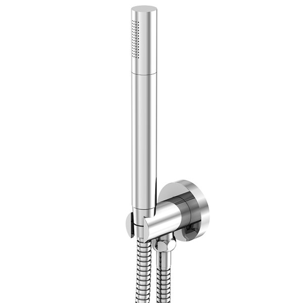 Bild von Steinberg, Duschbrause, Serie 100 Handbrausengarnitur, mit integriertem Brauseanschlussbogen, Stabhandbrause, 1001 (1 Strahlarten)