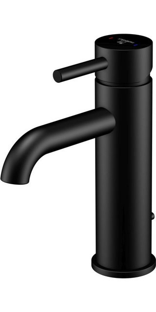 Bild von Steinberg Serie 100 Waschtischarmatur, Höhe 210mm, mit Ablaufgarnitur 1 1/4", matt black, 1001755S 1001755S