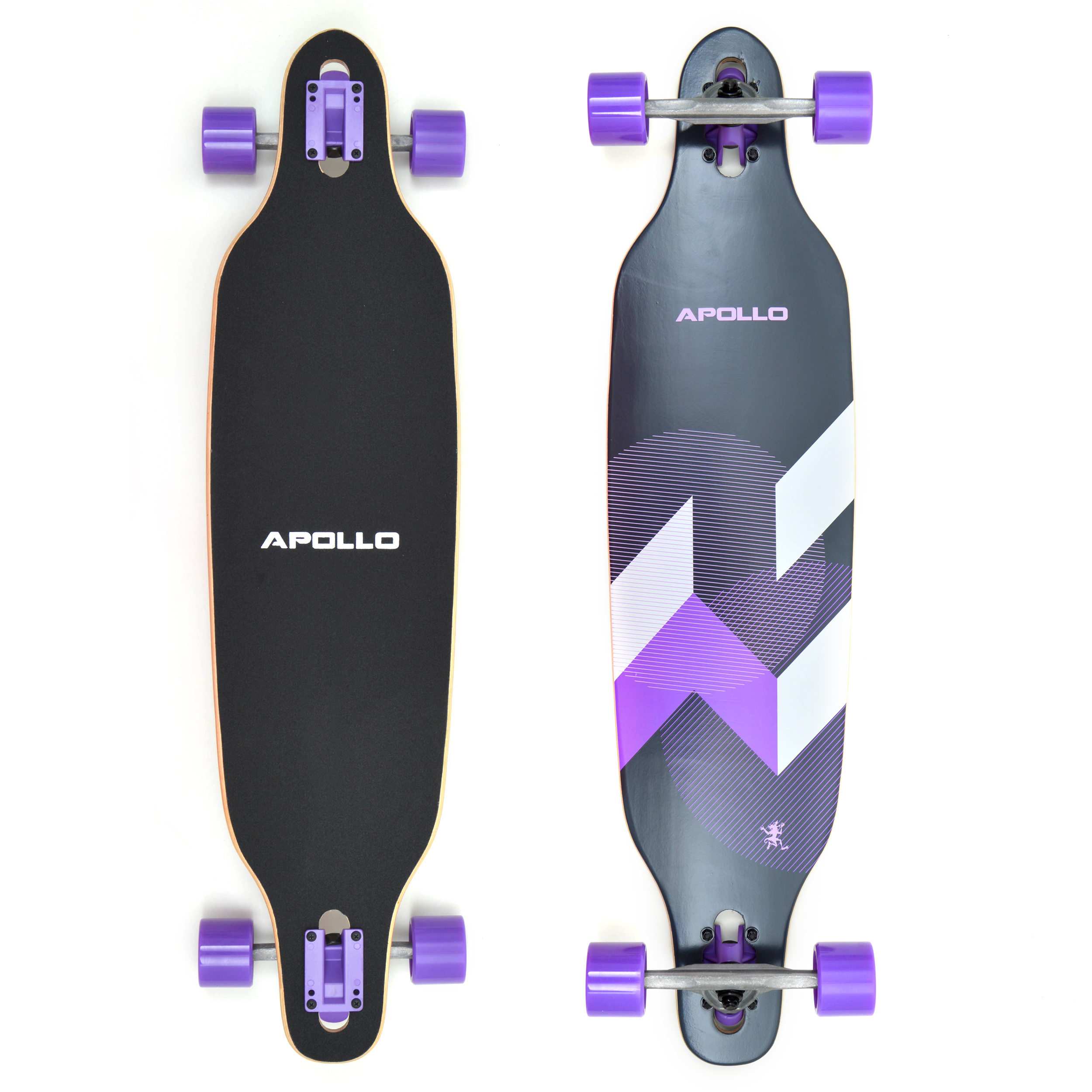 Bild von Apollo Longboard Makira Komplettboard mit High Speed ABEC Kugellagern, Drop Through Freeride Skaten Cruiser Board