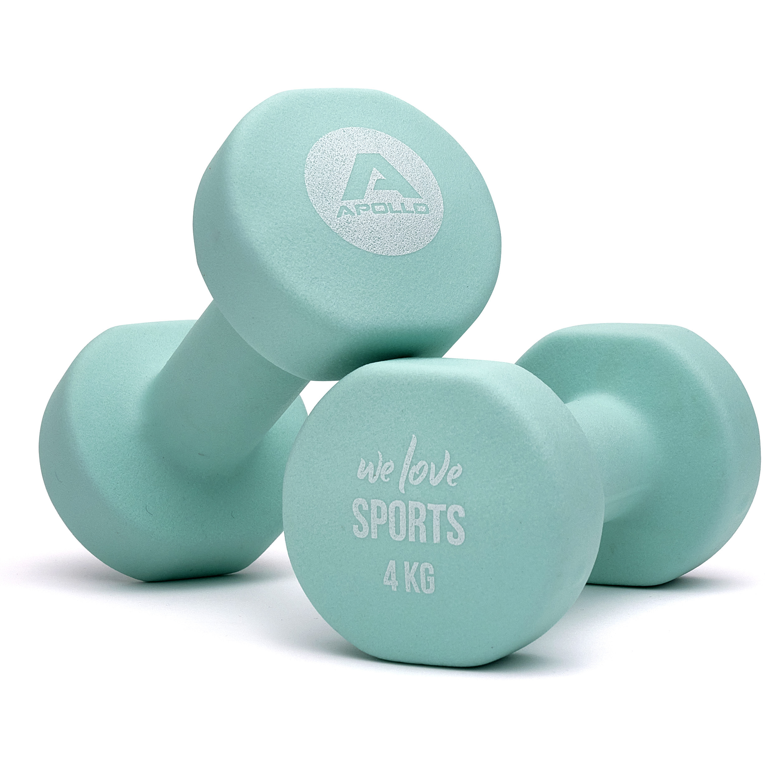 Bild von Apollo Hantel Set Kurzhantel | 2 Hanteln | 2x4kg Hantelset | Gewichte für Krafttraining | Kurzhanteln 2er Set | Fitness Hanteln für Frauen & Männer | Dumbbells | Hanteln 4kg | Hantel Gewichte
