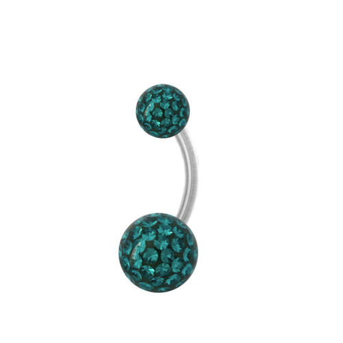 Bild von Karisma Bauchnabelpiercing aus Edelstahl mit Kristall Elements