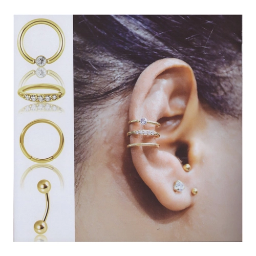 Bild von Karisma Nasenpiercing - Hinged Piercing Ring aus Edelstahl mit Kristall