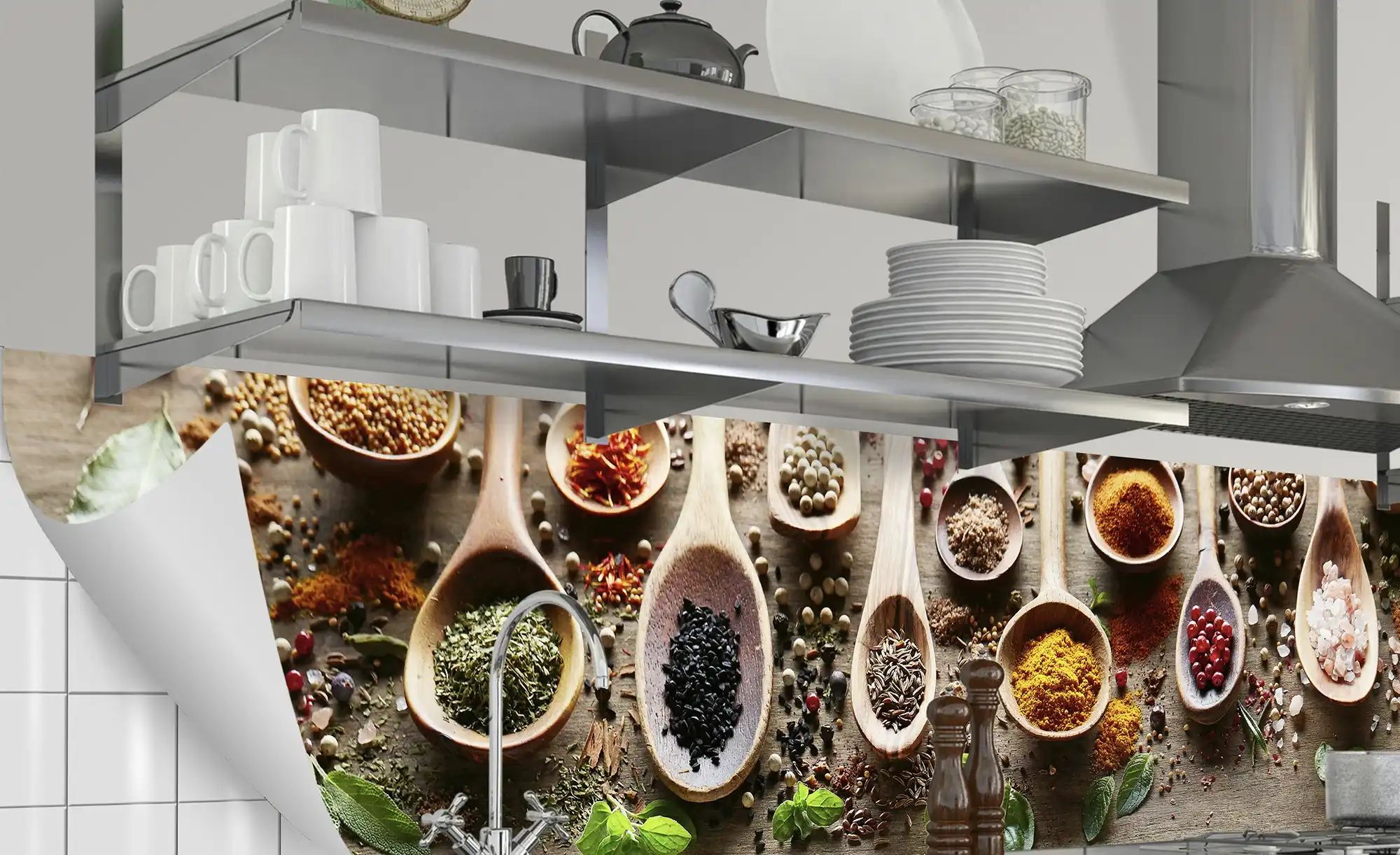 Bild von Küchenrückwand-Folie  Fixy Spicy Kitchen ¦ Maße (cm): B: 60 H: 60 Dekoration > Bilder & Schilder - Sconto
