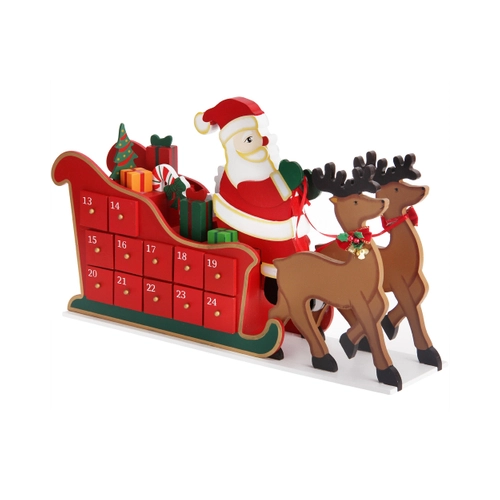 Bild von Spielwerk Wiederverwendbarer Adventskalender - Schlitten 24 Türchen