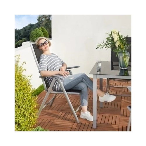 Bild von Garten-Sitzgruppe Bern 5-tlg. Silber Alu