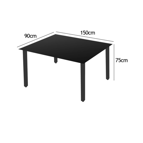 Bild von Garten-Sitzgruppe Bern 7-tlg Silber Alu Milchglas