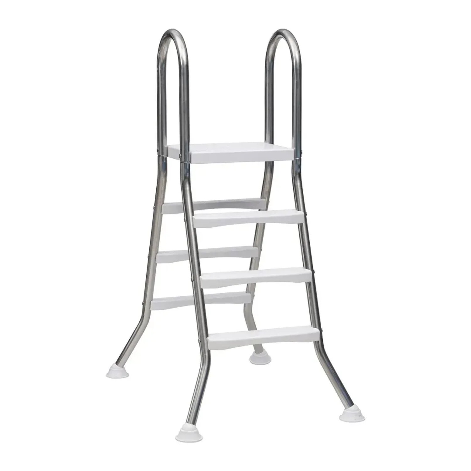 Bild von Poolomio Poolleiter Edelstahl 3-stufig mit Handlauf bis 100 cm