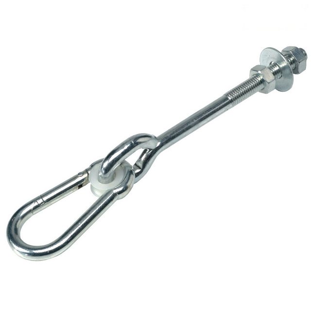 Bild von Wickey Schaukelhaken Stabiler Schaukelhaken aus verzinktem Stahl, M12 Gewinde, (für Pfosten bis 120 mm (mit versenken auch bis 140 mm), Extrem witterungsbeständig, Gewinde M12x140 mm