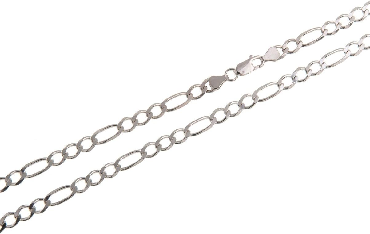 Bild von Silberkettenstore Silberarmband Figarokette Armband 6,5mm - 925 Silber, Länge wählbar von 16-25cm