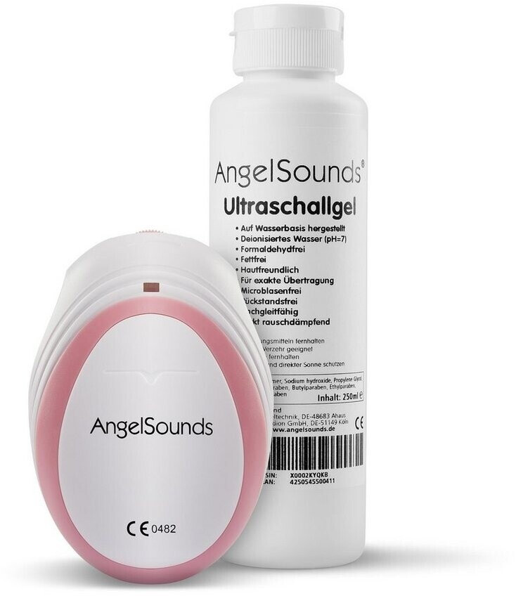 Bild von AngelSounds - JPD-100S(mini) Solo - Ultraschall Fetal-Doppler - Cremeweiß-Pink