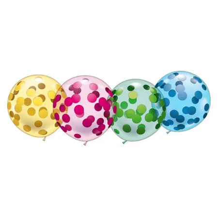 Bild von Karaloon 4 Riesen-Kristallballons Konfetti