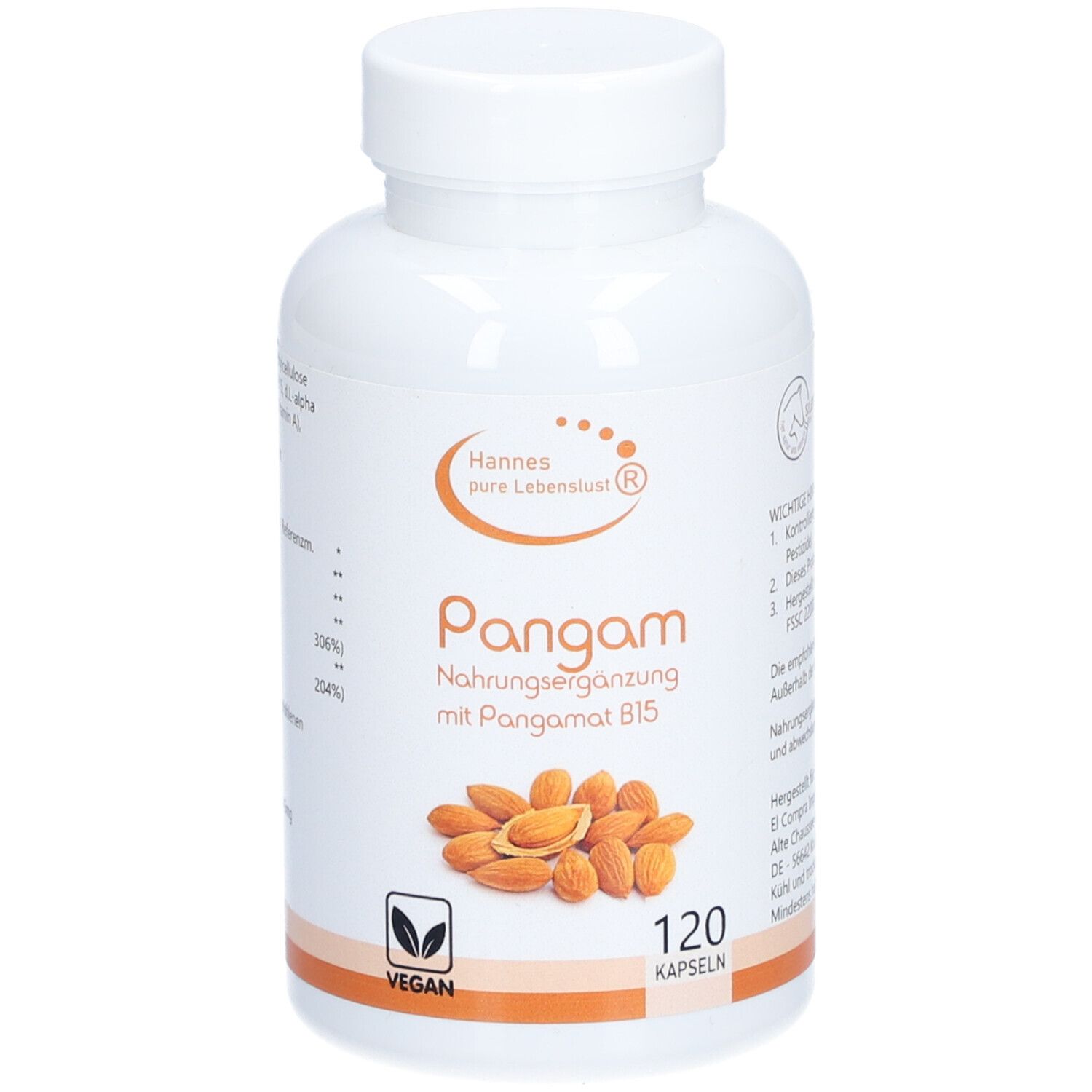 Bild von Pangam Vitamin B15 120 Kapseln - Bei Vitamin B Mangel
