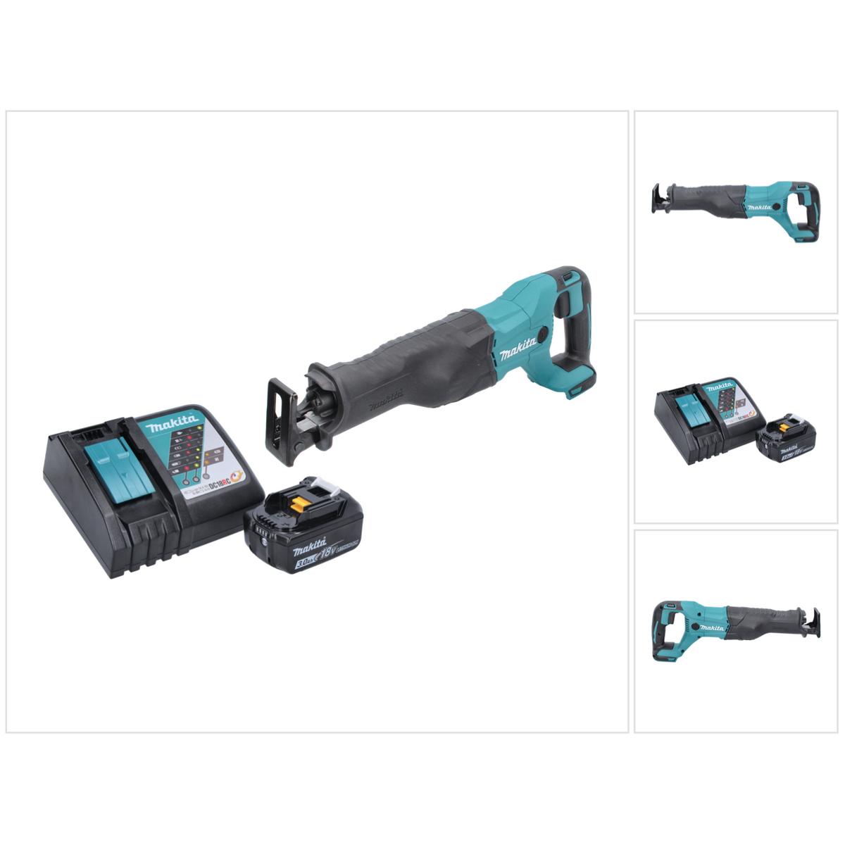Bild von Makita, Säbelsäge, DJR 186 RF1 Akku Reciprosäge Säbelsäge 18 V + 1x Akku 3,0 Ah + Ladegerät