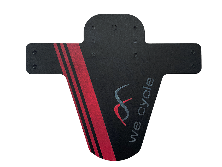 Bild von we cycle Team Mudfender Fahrrad Schutzblech schwarz/rot