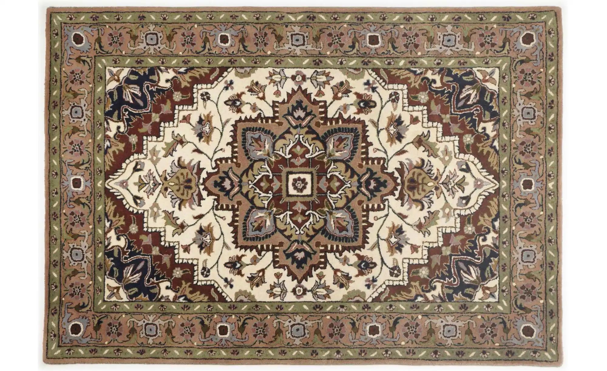 Bild von THEKO Wollteppich »Royal Heriz«, rechteckig, 14 mm Höhe, reine Wolle, Orient-Optik, ideal im Wohnzimmer & Schlafzimmer