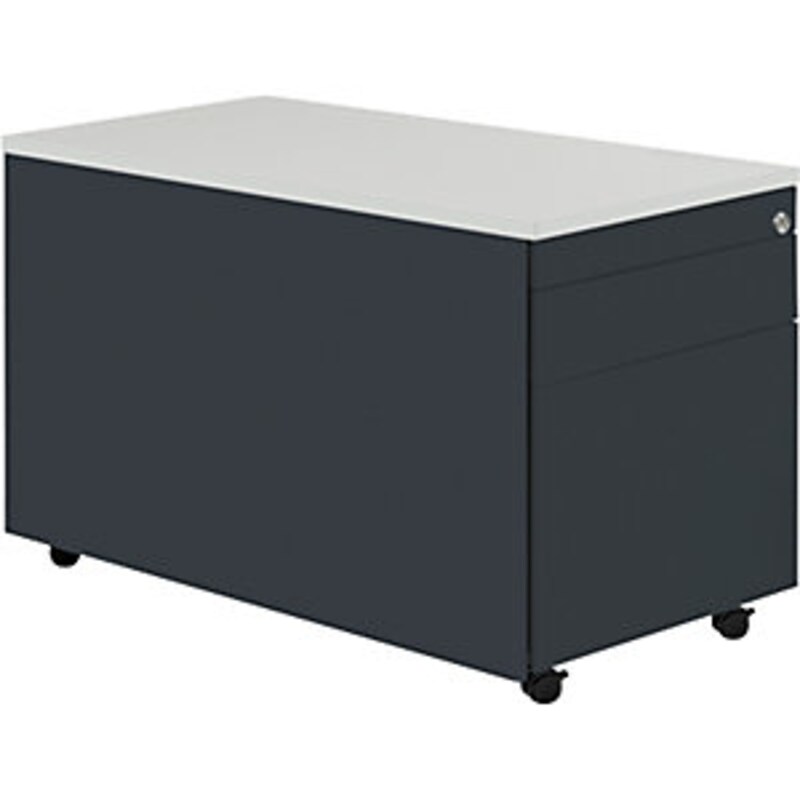 Bild von Schubladencontainer m. Rollen, 529x800, 1 Schub, 1 Hängereg., anthrazit /lichtgr