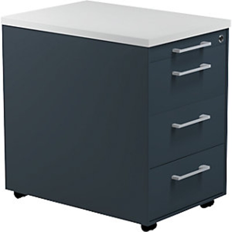 Bild von Schubladencontainer auf Rollen, 579x600mm, 3 Schubl., anthrazitgrau/lichtgrau