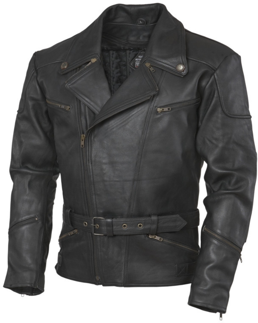 Bild von GMS Classic Motorrad Lederjacke, schwarz, Größe 6XL für Männer