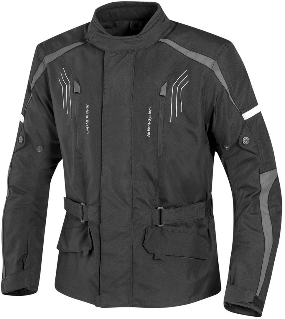 Bild von GMS Dayton Motorrad Textiljacke, schwarz-grau, Größe XL für Männer