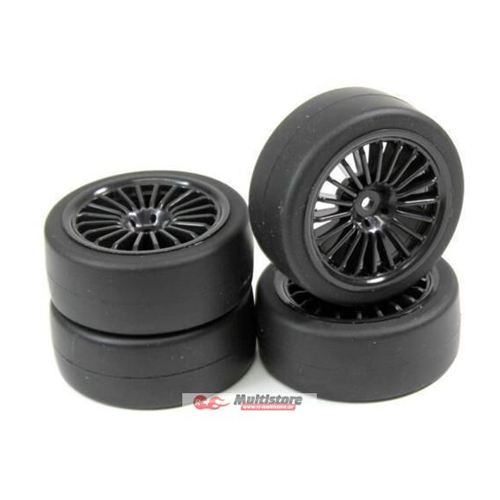 Bild von ABSIMA Wheel Set Onroad 15 Spoke/Slick Black 1:10 (4 pcs) - Ein perfektes Räderset für Modellautos