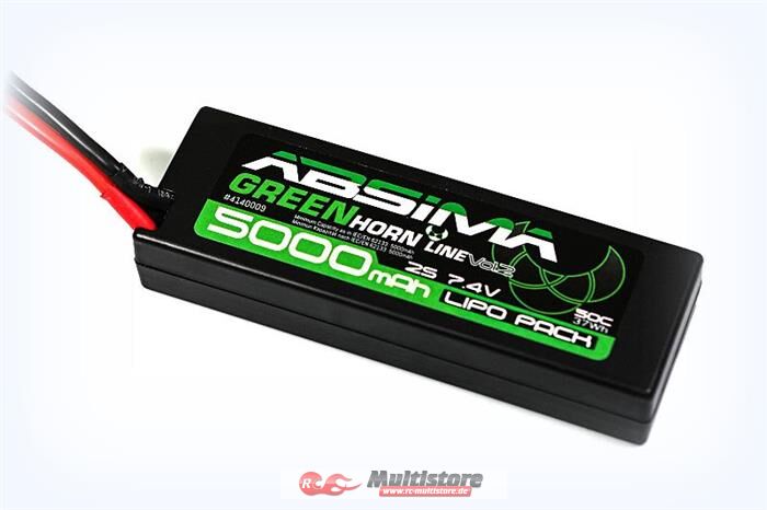Bild von Absima Absima Modellbau-Akkupack (LiPo) 7.4 V 5000 mAh Zellen-Zahl: 2 50 C Bo Akku 5000 mAh (7.40 V)
