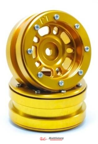 Bild von Metsafil Beadlock Wheels PT- Distractor Gold/Gold 1.9 (2 St.) / MT0040GOGO