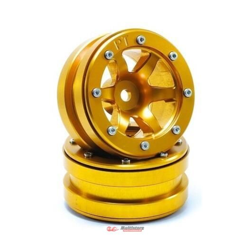 Bild von Metsafil Beadlock Wheels PT- Wave Gold/Gold 1.9 (2 St.)