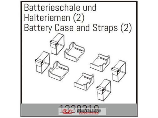 Bild von ABSIMA Batterieschale und Halteriemen (2 St.) / 1330319