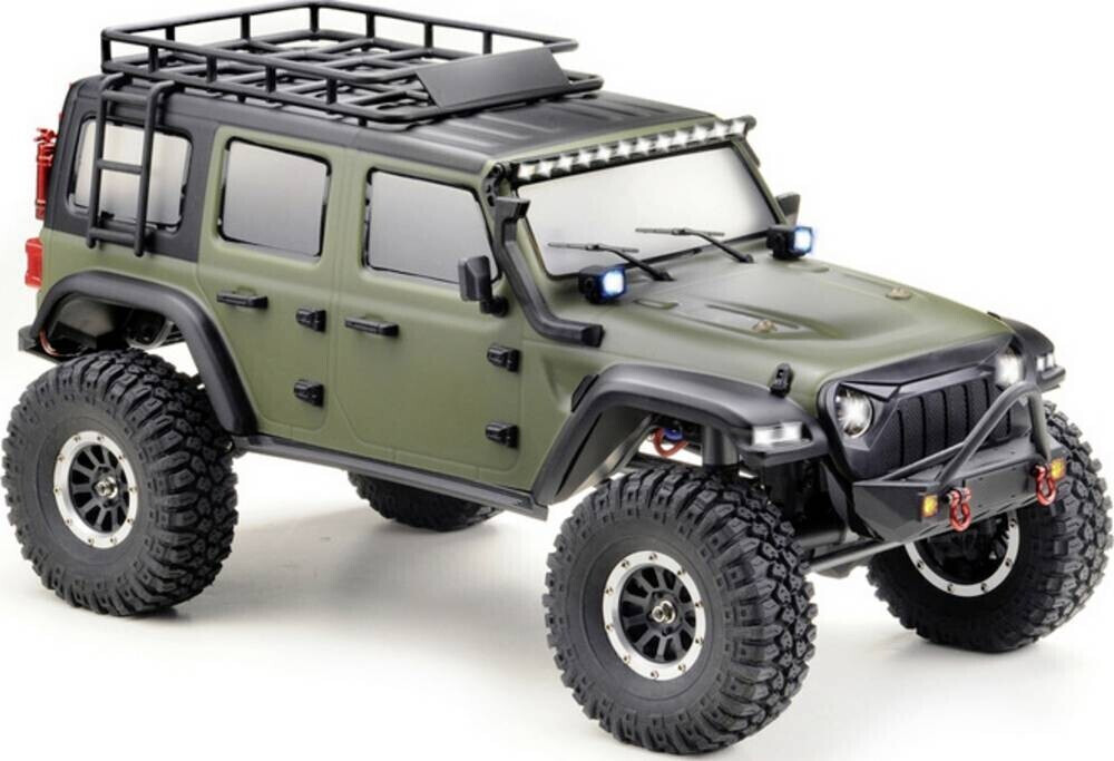 Bild von Absima RC-Auto 1:10 Green Power Elektro Modellauto RC Crawler SHERPA CR3.4 4WD RTR (zuverlässige 2,4GHZ Fernsteuerung, und alles was ein Crawler können muss ist Serienausstattung)