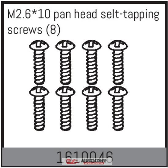 Bild von ABSIMA Ersatzteil M2.6*10 pan head selt-tapping screws (8 Pcs.) / 1610046