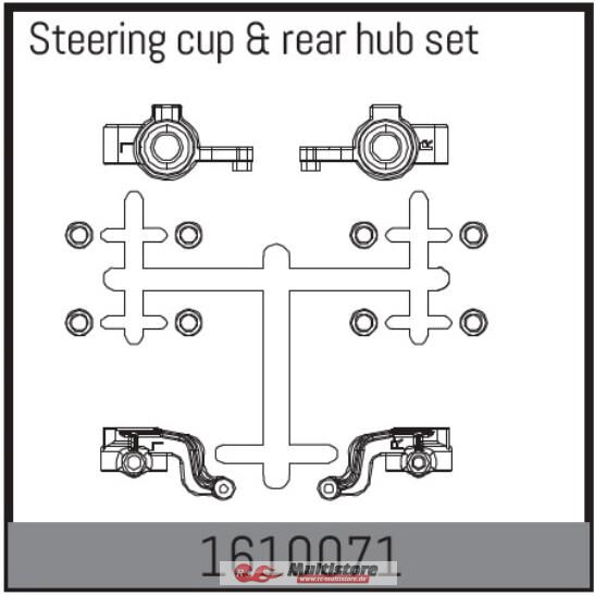 Bild von ABSIMA Ersatzteil Steering cup & rear hub set / 1610071