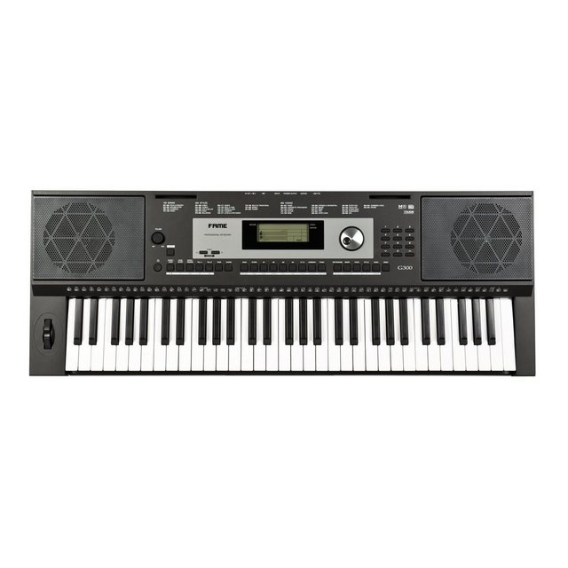 Bild von FAME Home-Keyboard (G-300 Keyboard E-Piano mit 128-facher Polyphonie 61 Tasten 220 Styles 633 Sounds anschlagdynamischer Klaviatur 150 Songs Lautsprechern und Hammermechanik Schwarz, Keyboards, Home Keyboards), G-300 Keyboard, E-Piano, anschlagdynamische Klaviatur
