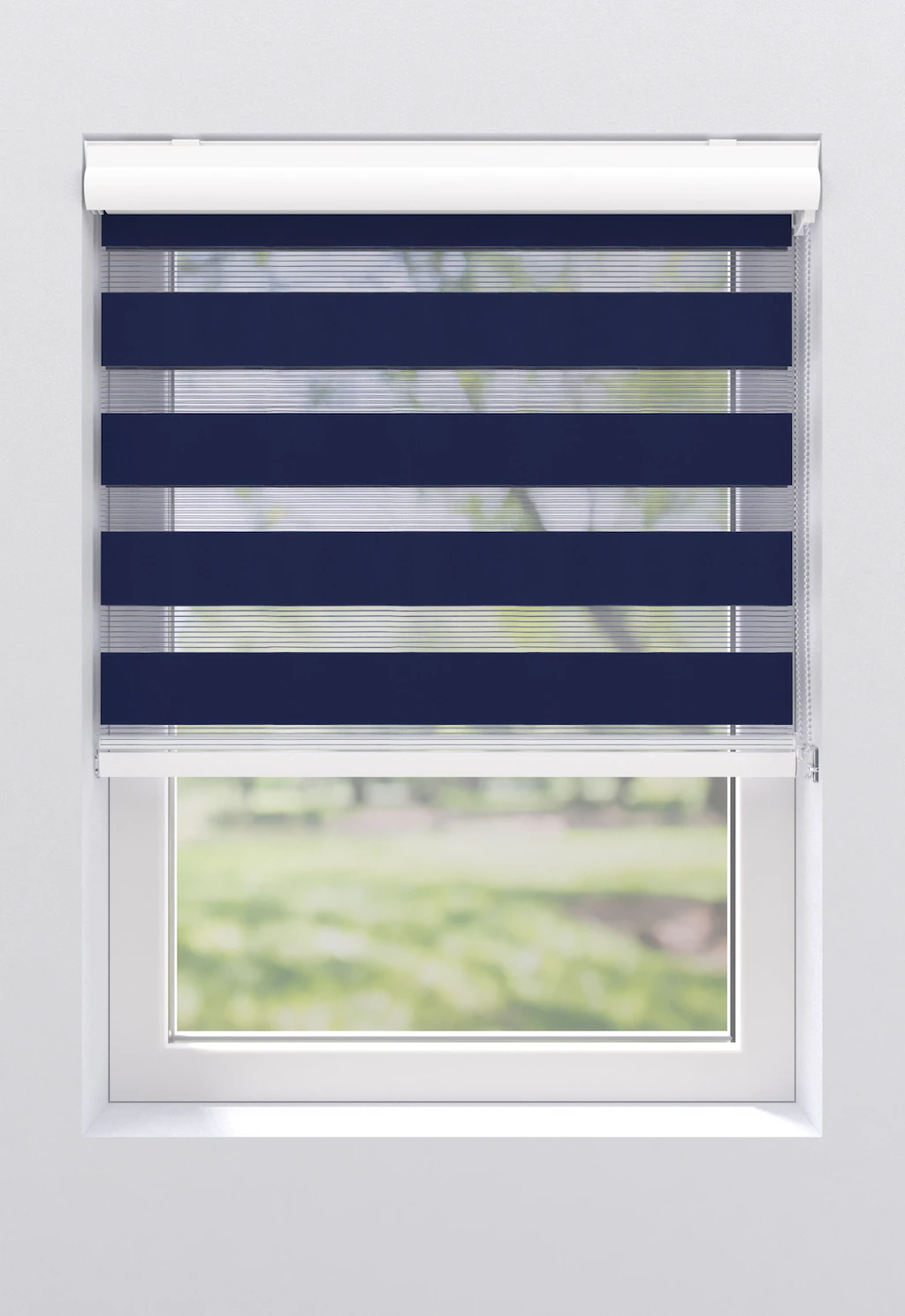 Bild von Doppelrollo Greta, my home, Lichtschutz, ohne Bohren, freihängend, Klemmträger mit Feststellschraube, mit Kassette, Befestigung mit Klemmträgern