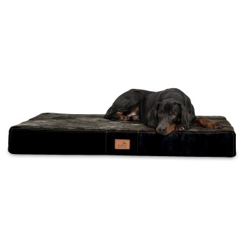 Bild von Tierlando ® STUART ORTHO PLUS - Orthopädische Hundematte schwarz 1 m, 13 cm, 80 cm