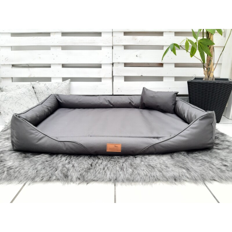 Bild von Tierlando ® HEKTOR ULTRA-STRONG - Orthopädisches Hundebett schwarz/ graphit 1,1 m, 22 cm, 85 cm
