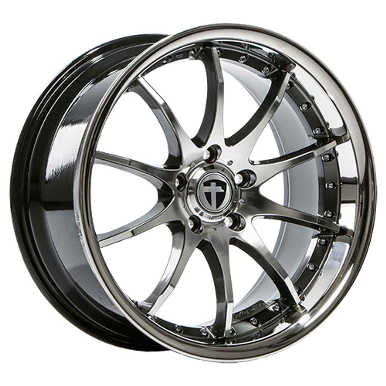 Bild von TOMASON TN8 hyperblack diamond polished with Steel lip 8.5Jx19 5x120 ET35