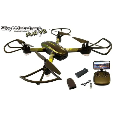 Bild von DF Models SkyWatcher Fun V2 Drohne-RTF-FPV (Länge x Breite x Höhe 300 x 300 x 65 mm, Gewicht 170 g, Max. 60 km/h, ab 14 Jahren, Fahrzeugauto, Spielzeugtruck) 9380