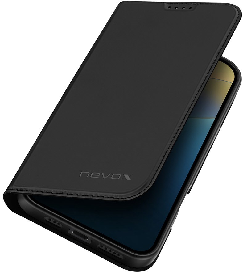 Bild von Nevox Booktasche iPh 16 6.1 (Apple iPhone 16), Smartphone Hülle, Schwarz