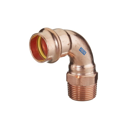 Bild von HS - Winkel V-Press Copper AQUAGAS 90°, AG, 22mm x 3/4"
