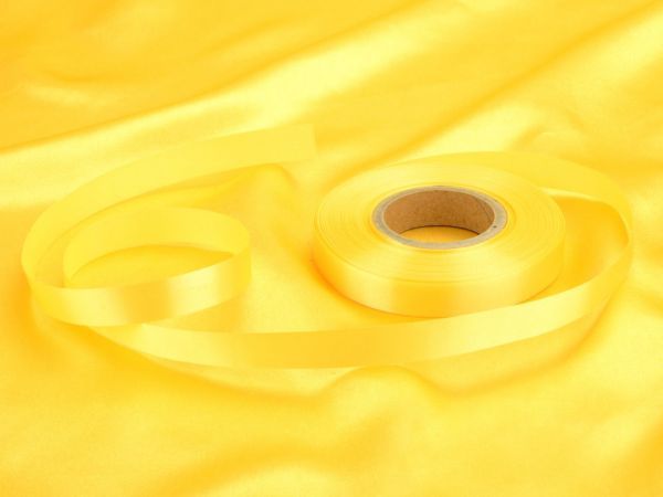 Bild von Satinband pastellgelb 14mm, 30 Meter GREENLINE