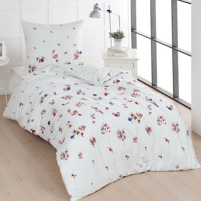 Bild von TRAUMSCHLAF Bettwäsche Claude, Mako Satin, 3 teilig, romantisches Blumendesign