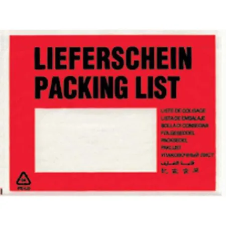 Bild von DM-Folien Versandtasche 100 Dokumententaschen Lieferscheintaschen DIN C6 "Lieferschein
