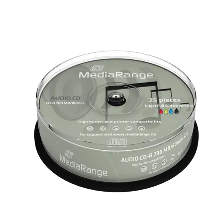 Bild von Mediarange CD-Rohling 25 MediaRange Rohlinge Audio CD-R 80min printable