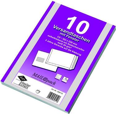 Bild von mayer-network GmbH Versandtasche 30 (3x 10) Versandtaschen C5 weiß Haftklebend mit Fenster