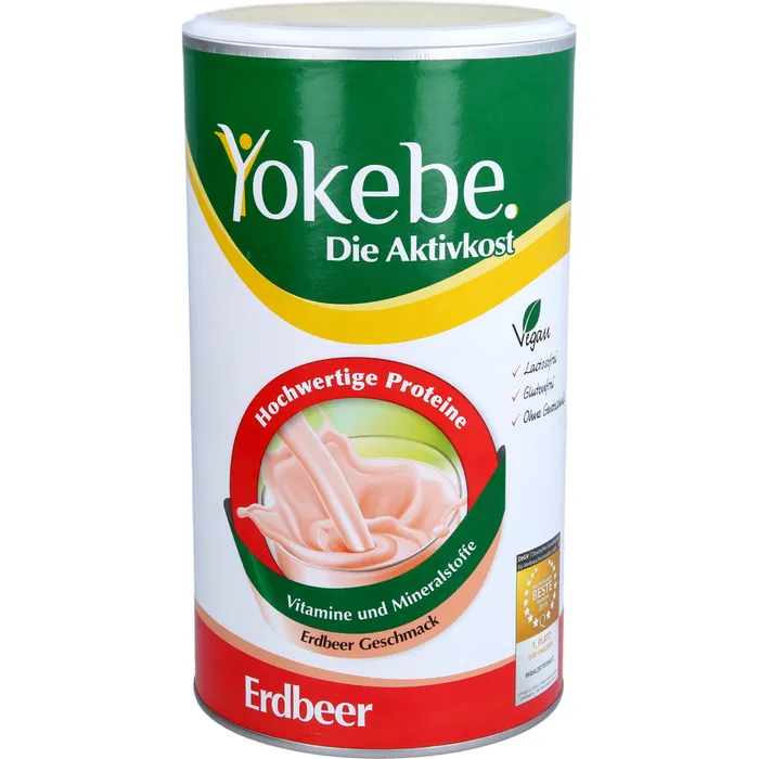 Bild von Yokebe Erdbeer lactosefrei NF2 Pulver 500 g - Zur Diätunterstützung