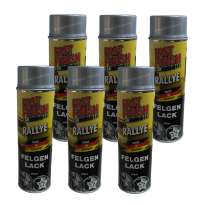 Bild von 6x Fast Finish Car Rallye Felgenlack Felgenspray Felgensilber Autolack