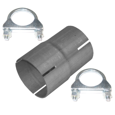 Bild von Reduktion von 60mm auf 65mm Auspuff Adapter inkl. 2 Schellen Abgasanlage Rohrverbinder Rohr Reduzierstück Rohrreduzierung Reduzierverbinder Verbindungsstück Klemmstück Reduzierung