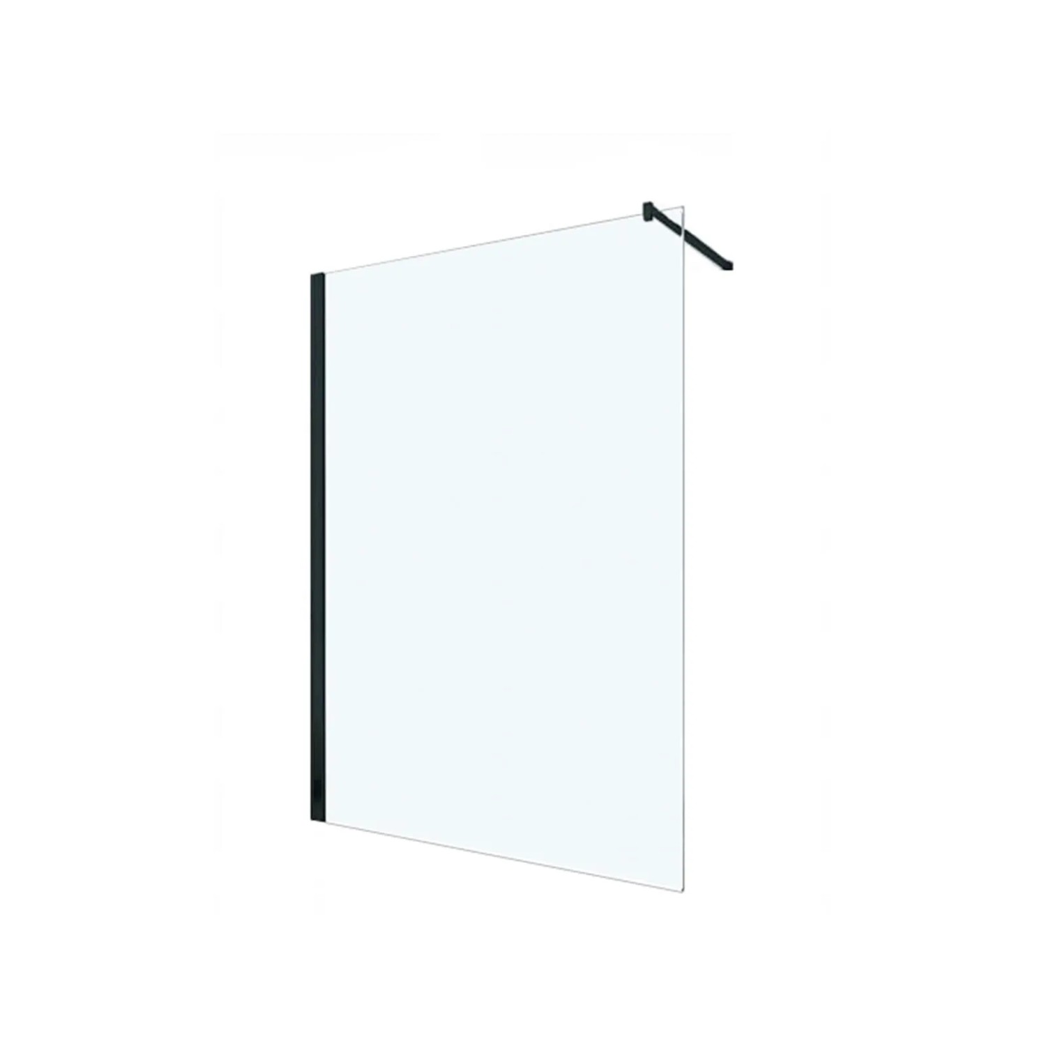 Bild von Glaszentrum Hagen Black-Edition Walk in Duschabtrennung Duschwand Dusche 10mm ESG Glas 100x200cm Klarglas